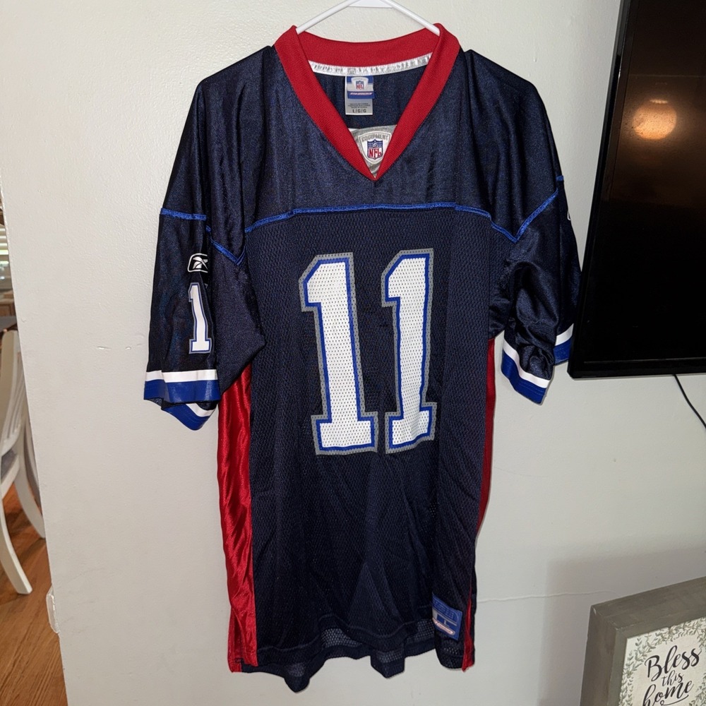 VTG BUFFALO BILLS DREW BLEDSOE #11 REEBOK ON FIELD NFL EQUIPMENT JERSEY Large